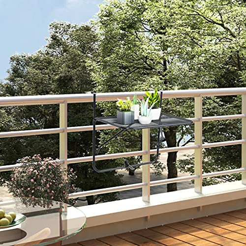 HaoChrymec Balkontisch mit Stahl, Schwarze E-Beschichtung, Klappbar, Beistelltisch Garten, Loungetisch Outdoor, Gartentisch Wetterfest, 60x40x65 cm HaoChrymec Balkontisch mit Stahl, Schwarze E-Beschichtung, Klappbar, Beistelltisch Garten, Loungetisch Outdoor, Gartentisch Wetterfest, 60x40x65 cm von HaoChrymec