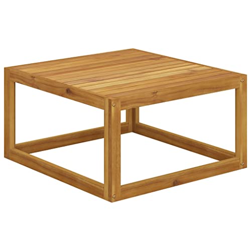 HaoChrymec Couchtisch aus Akazienholz mit Ölfinish, Beistelltisch Outdoor, Kleiner Gartentisch, Bistrotisch für Terrasse, Balkon und Garten, 68 x 68 x 29 cm von HaoChrymec