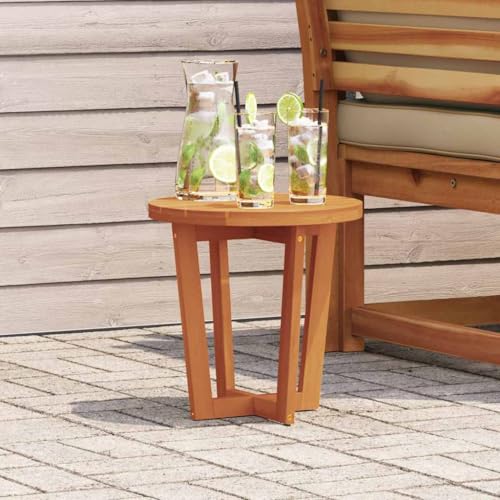HaoChrymec Garten-Beistelltisch Rund Ø40x40 cm aus Massivholz Akazie, Lamellen-Tischplatte, Kreuzfuß-Design, Beistelltisch Outdoor, Loungetisch Garten, Kleiner Couchtisch HaoChrymec Garten-Beistelltisch Rund Ø40x40 cm aus Massivholz Akazie, Lamellen-Tischplatte, Kreuzfuß-Design, Beistelltisch Outdoor, Loungetisch Garten, Kleiner Couchtisch von HaoChrymec