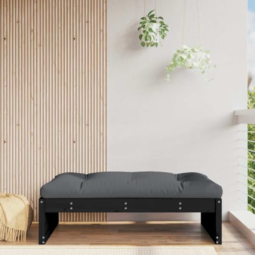 HaoChrymec Gartenhocker Schwarz mit Kissen, Massives Kiefernholz, Modulares Design, Robuste Konstruktion, Hocker Outdoor, Fußhocker Outdoor, Gartenmöbel für Terrasse, 120 x 80 x 30 cm HaoChrymec Gartenhocker Schwarz mit Kissen, Massives Kiefernholz, Modulares Design, Robuste Konstruktion, Hocker Outdoor, Fußhocker Outdoor, Gartenmöbel für Terrasse, 120 x 80 x 30 cm von HaoChrymec