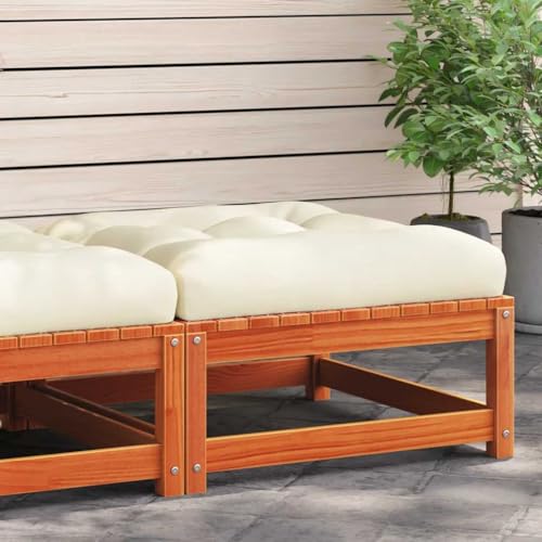 HaoChrymec Gartenhocker mit Kissen aus Massivholz Kiefer, Vielseitig einsetzbar, Hocker Outdoor, Fußhocker Outdoor, Camping Hocker, Wachsbraun, 70 x 70 x 30 cm HaoChrymec Gartenhocker mit Kissen aus Massivholz Kiefer, Vielseitig einsetzbar, Hocker Outdoor, Fußhocker Outdoor, Camping Hocker, Wachsbraun, 70 x 70 x 30 cm von HaoChrymec