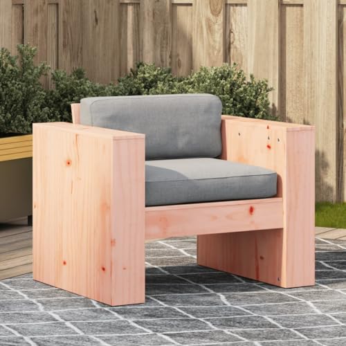 HaoChrymec Gartensessel aus Massivholz Douglasie, Outdoor Stuhl, Robustes Design, Balkon Stuhl, Gartenmöbel, Terrasse, 79 x 60 x 62 cm von HaoChrymec