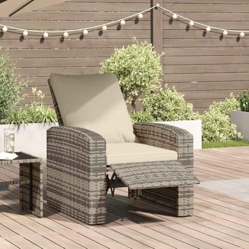 HaoChrymec Gartensessel mit Liegefunktion, Verstellbar, PE-Rattan, Robuster Stahlrahmen, Relaxsessel Garten für Terrasse und Balkon, Hellbraun, 74 x 80.5 x 93 cm HaoChrymec Gartensessel mit Liegefunktion, Verstellbar, PE-Rattan, Robuster Stahlrahmen, Relaxsessel Garten für Terrasse und Balkon, Hellbraun, 74 x 80.5 x 93 cm von HaoChrymec