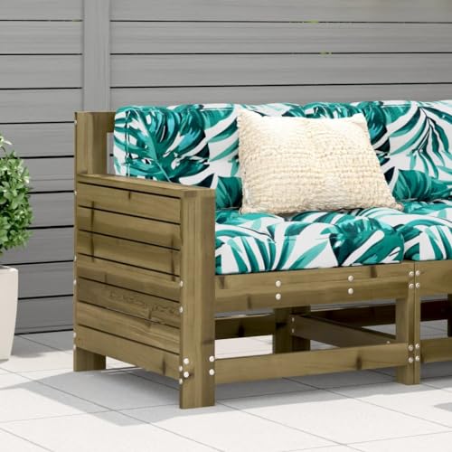 HaoChrymec Gartensofa mit Armlehne, Kiefernholz Kesseldruckimprägniert, Modulares Design, Sitzgruppe Outdoor, Balkon Sofa, Outdoor Sofa, 69 x 62 x 70.5 cm von HaoChrymec