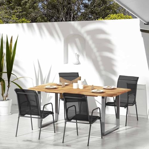 HaoChrymec Gartenstühle 4 STK. Stahl und Textilene, Klappbar, Witterungsbeständig, Komfortabel, Relaxsessel Gartens, Balkon Stuhl, Gartenmöbel Set, Schwarz, 51 x 66 x 88 cm HaoChrymec Gartenstühle 4 STK. Stahl und Textilene, Klappbar, Witterungsbeständig, Komfortabel, Relaxsessel Gartens, Balkon Stuhl, Gartenmöbel Set, Schwarz, 51 x 66 x 88 cm von HaoChrymec