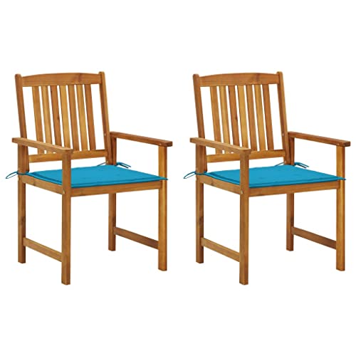 HaoChrymec Gartenstühle mit Kissen 2 STK. Massivholz Akazie, Latten-Design, Komfortable Kissen, Balkon Stuhl, Relaxsessel Garten, Gartenmöbel Set, 61 x 57 x 92 cm HaoChrymec Gartenstühle mit Kissen 2 STK. Massivholz Akazie, Latten-Design, Komfortable Kissen, Balkon Stuhl, Relaxsessel Garten, Gartenmöbel Set, 61 x 57 x 92 cm von HaoChrymec