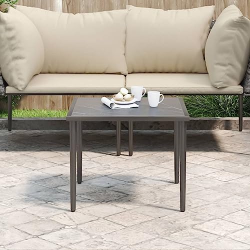 HaoChrymec Gartentisch Grau aus Stahl, Stabiler Rahmen, Modulares Design, Ideal für Outdoor, Beistelltisch Outdoor, Picknicktisch, 48 x 48 x 37 cm HaoChrymec Gartentisch Grau aus Stahl, Stabiler Rahmen, Modulares Design, Ideal für Outdoor, Beistelltisch Outdoor, Picknicktisch, 48 x 48 x 37 cm von HaoChrymec