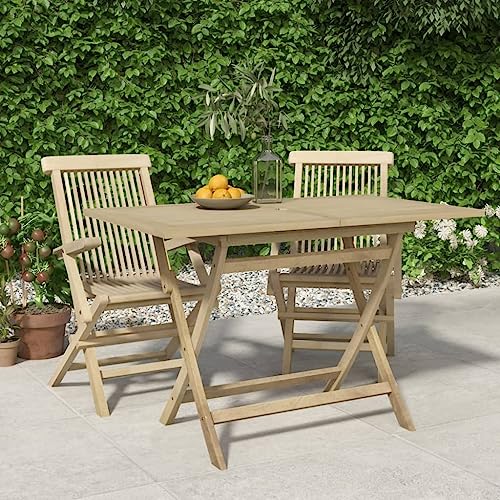 HaoChrymec Gartentisch Klappbar aus Massivholz Teak, Stabil und Wetterfest, Mit Sonnenschirmloch, campingtisch klappbar, klapptisch Camping, Für Terrasse Garten Balkon, Grau, 120 x 70 x 75 cm HaoChrymec Gartentisch Klappbar aus Massivholz Teak, Stabil und Wetterfest, Mit Sonnenschirmloch, campingtisch klappbar, klapptisch Camping, Für Terrasse Garten Balkon, Grau, 120 x 70 x 75 cm von HaoChrymec