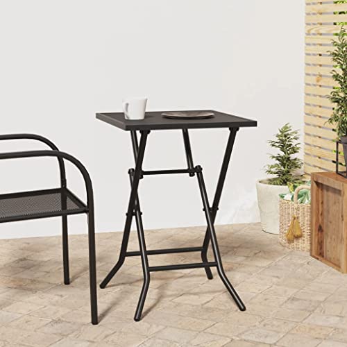 HaoChrymec Klapptisch Anthrazit aus Stahl mit Pulverbeschichtung und E-Beschichtung, Mesh-Design, Klappbar für Garten und Balkon, Loungetisch Outdoor, 50 x 50 x 72 cm HaoChrymec Klapptisch Anthrazit aus Stahl mit Pulverbeschichtung und E-Beschichtung, Mesh-Design, Klappbar für Garten und Balkon, Loungetisch Outdoor, 50 x 50 x 72 cm von HaoChrymec
