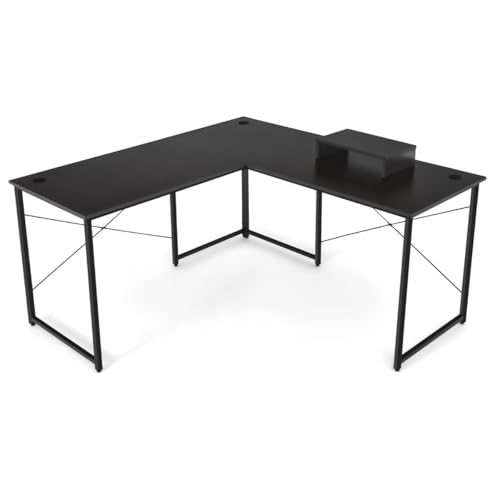 HaoChrymec L-förmiger Computertisch mit Monitorständer, Wendbarer Eckschreibtisch, Robuste Metallkonstruktion, Ergonomisches Design, Schreibtisch L-Form, Schwarz, 150 x 150 x 74 cm HaoChrymec L-förmiger Computertisch mit Monitorständer, Wendbarer Eckschreibtisch, Robuste Metallkonstruktion, Ergonomisches Design, Schreibtisch L-Form, Schwarz, 150 x 150 x 74 cm von HaoChrymec