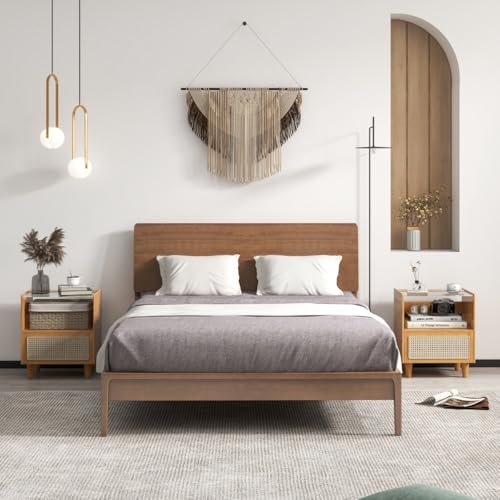 HaoChrymec Nachttisch aus Bambus & Rattan mit Schublade, Beistelltisch mit Verstecktem Stauraum, Side Table Bedroom, Kommode mit Schubladen, Natur, 43 x 35 x 50 cm HaoChrymec Nachttisch aus Bambus & Rattan mit Schublade, Beistelltisch mit Verstecktem Stauraum, Side Table Bedroom, Kommode mit Schubladen, Natur, 43 x 35 x 50 cm von HaoChrymec