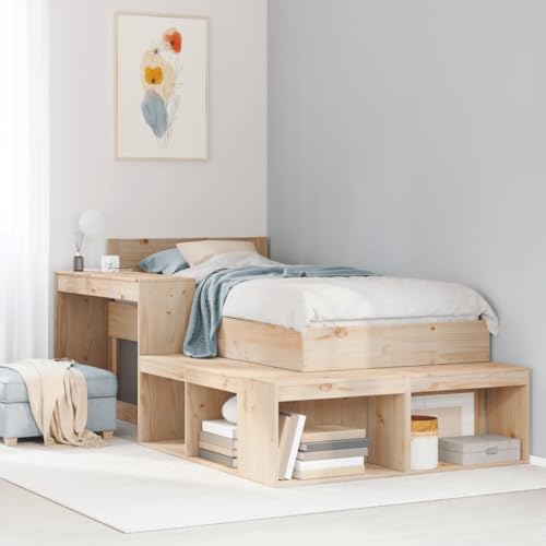 HaoChrymec Nachttisch mit Schreibtisch, Massivholz Kiefer, L-Form Design, Stauraum, Kommode mit Schubladen, Bedside Table, Nachttisch Klein, Für Schlafzimmer, 222x107x75 cm HaoChrymec Nachttisch mit Schreibtisch, Massivholz Kiefer, L-Form Design, Stauraum, Kommode mit Schubladen, Bedside Table, Nachttisch Klein, Für Schlafzimmer, 222x107x75 cm von HaoChrymec