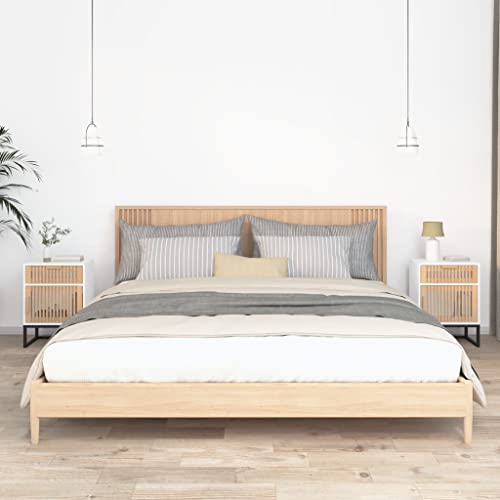 HaoChrymec Nachttische 2 STK. Holzwerkstoff & Eisen, Skandinavisches Design, 1 Schublade & 1 Fach mit Tür, Kommode mit Schubladen, Beistelltisch Weiß für Schlafzimmer und Wohnzimmer, 40x30x55.5 cm HaoChrymec Nachttische 2 STK. Holzwerkstoff & Eisen, Skandinavisches Design, 1 Schublade & 1 Fach mit Tür, Kommode mit Schubladen, Beistelltisch Weiß für Schlafzimmer und Wohnzimmer, 40x30x55.5 cm von HaoChrymec