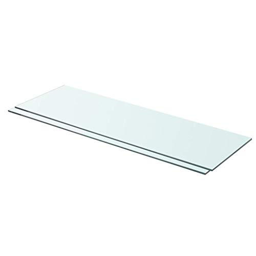 HaoChrymec Regalböden 2 STK. aus Hartglas, Transparent, Schwebendes Regal für Wand, Ideal für Bücherregal Wand, Küchenregal Wands, 80 x 25 cm von HaoChrymec