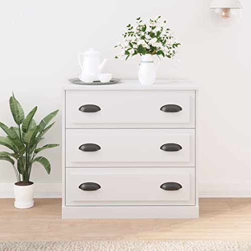 HaoChrymec Sideboard mit Holzwerkstoff, Klassisches Design, Stauraumschrank, Wohnzimmerkommode, Moderner Aufbewahrungsschrank, Weiß, 70 x 35.5 x 67.5 cm HaoChrymec Sideboard mit Holzwerkstoff, Klassisches Design, Stauraumschrank, Wohnzimmerkommode, Moderner Aufbewahrungsschrank, Weiß, 70 x 35.5 x 67.5 cm von HaoChrymec