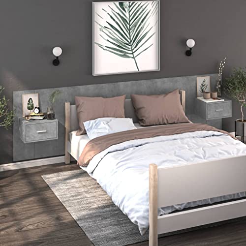 HaoChrymec Wand-Nachttische 2 STK. Betongrau, Holzwerkstoff, Mit Schublade, Praktischer Stauraum, Nachttisch Hängend, Wandregal mit Schublade, Für Schlafzimmer und Wohnzimmer, 48.5x32.5x80 cm HaoChrymec Wand-Nachttische 2 STK. Betongrau, Holzwerkstoff, Mit Schublade, Praktischer Stauraum, Nachttisch Hängend, Wandregal mit Schublade, Für Schlafzimmer und Wohnzimmer, 48.5x32.5x80 cm von HaoChrymec