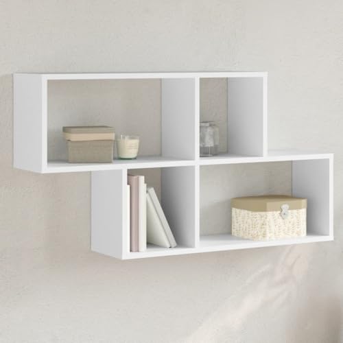 HaoChrymec Wandregal aus Holzwerkstoff, Schwebendes Regal mit 85 kg Tragkraft, Platzsparend und Pflegeleicht, Ideal als Bücherregal Wand, Küchenregal Wand, Weiß, 100 x 20 x 53 cm HaoChrymec Wandregal aus Holzwerkstoff, Schwebendes Regal mit 85 kg Tragkraft, Platzsparend und Pflegeleicht, Ideal als Bücherregal Wand, Küchenregal Wand, Weiß, 100 x 20 x 53 cm von HaoChrymec