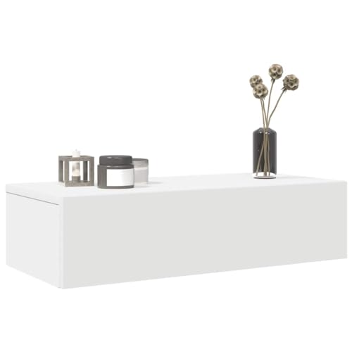HaoChrymec Wandregal mit Schubladen aus Holzwerkstoff, Schwebendes Regal für Wohnzimmer, Badezimmer, Küche, Vielseitig als Bücherregal Wand, Küchenregal Wand, Weiß, 60 x 26.5 x 15 cm HaoChrymec Wandregal mit Schubladen aus Holzwerkstoff, Schwebendes Regal für Wohnzimmer, Badezimmer, Küche, Vielseitig als Bücherregal Wand, Küchenregal Wand, Weiß, 60 x 26.5 x 15 cm von HaoChrymec