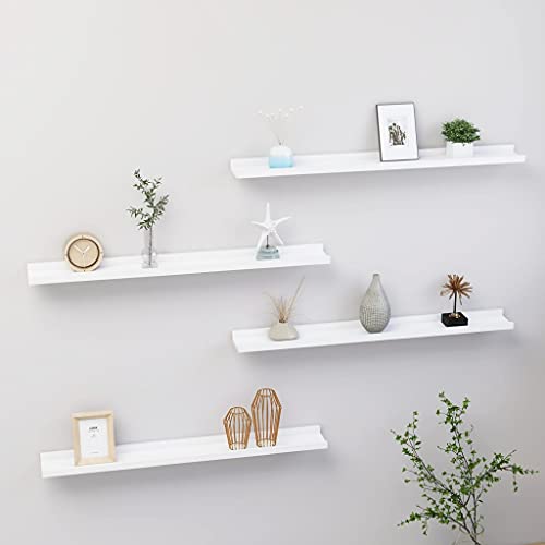 HaoChrymec Wandregale mit 4 STK., Weiß, MDF, Schwebendes Regal, Bücherregal Wand, Küchenregal Wand, Badezimmer Regal, 80 x 9 x 3 cm HaoChrymec Wandregale mit 4 STK., Weiß, MDF, Schwebendes Regal, Bücherregal Wand, Küchenregal Wand, Badezimmer Regal, 80 x 9 x 3 cm von HaoChrymec
