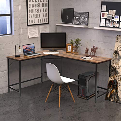 L-Form Computertisch mit MDF-Tischplatte, Robustes Eisen Gestell, Gaming Tisch L-Form, Schreibtisch Eckschreibtisch, Study Table, Schwarz/Natur, 168 x 125 x 74 cm L-Form Computertisch mit MDF-Tischplatte, Robustes Eisen Gestell, Gaming Tisch L-Form, Schreibtisch Eckschreibtisch, Study Table, Schwarz/Natur, 168 x 125 x 74 cm von HaoChrymec