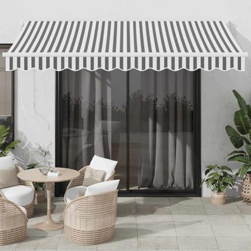 Markise Einziehbar mit Stoff & Aluminium, Gelenkarmmarkise, UV-Schutz, Sonnenschutz Balkon, Freistehende Markise, 3,5x2,5 m, Anthrazit & Weiß Markise Einziehbar mit Stoff & Aluminium, Gelenkarmmarkise, UV-Schutz, Sonnenschutz Balkon, Freistehende Markise, 3,5x2,5 m, Anthrazit & Weiß von HaoChrymec