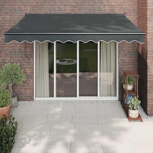 Markise Einziehbar mit UV-beständigem Polyesterstoff, Aluminiumrahmen, Sonnenschutz für Balkon und Terrasse, Freistehende Markise, Klemmmarkise Balkon, Anthrazit, 3x2.5 m Markise Einziehbar mit UV-beständigem Polyesterstoff, Aluminiumrahmen, Sonnenschutz für Balkon und Terrasse, Freistehende Markise, Klemmmarkise Balkon, Anthrazit, 3x2.5 m von HaoChrymec