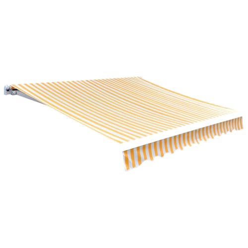 Markisenbespannung Canvas Orange & Weiß mit PU-Beschichtung, UV-resistent, Witterungsbeständig, Sonnenschutz für Balkon, Freistehende Markise, 480 x 295 cm von HaoChrymec