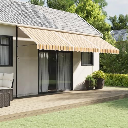 Markisenbespannung mit UV-beständigem Polyester, Mehrfarbig Gestreift, Wetterfest, Für Balkon & Garten, Sonnenschutz, Klemmmarkise, 480 x 295 cm Markisenbespannung mit UV-beständigem Polyester, Mehrfarbig Gestreift, Wetterfest, Für Balkon & Garten, Sonnenschutz, Klemmmarkise, 480 x 295 cm von HaoChrymec