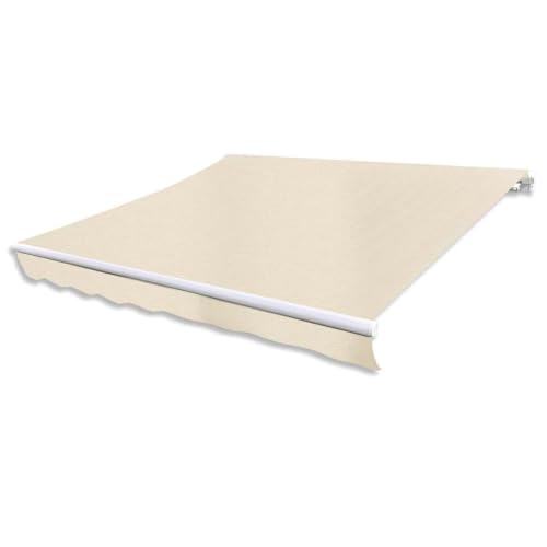 Motorisierte Gelenkarmmarkise mit Aluminiumrahmen, PU-beschichtetem Gewebe, Fernbedienung, Sonnenschutz für Balkon, Terrasse, freistehende Markise, Cremeweiß, 400 cm Motorisierte Gelenkarmmarkise mit Aluminiumrahmen, PU-beschichtetem Gewebe, Fernbedienung, Sonnenschutz für Balkon, Terrasse, freistehende Markise, Cremeweiß, 400 cm von HaoChrymec