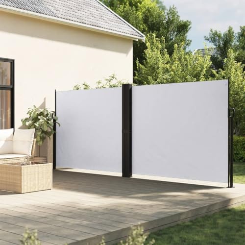 Seitenmarkise Ausziehbar Weiß mit Polyesterstoff und Stahlrahmen, UV-beständig, Praktisches Design, Sichtschutz Balkon, Sichtschutz Garten, Freistehende Markise, Für Terrasse, 180x1200 cm Seitenmarkise Ausziehbar Weiß mit Polyesterstoff und Stahlrahmen, UV-beständig, Praktisches Design, Sichtschutz Balkon, Sichtschutz Garten, Freistehende Markise, Für Terrasse, 180x1200 cm von HaoChrymec
