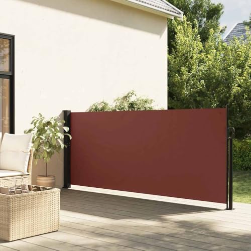 Seitenmarkise Ausziehbar mit 100% Polyester, Stahl- und Aluminiumrahmen, UV-beständig, Freistehende Markise für Balkon und Garten, Sichtschutz, Braun, 140x500 cm Seitenmarkise Ausziehbar mit 100% Polyester, Stahl- und Aluminiumrahmen, UV-beständig, Freistehende Markise für Balkon und Garten, Sichtschutz, Braun, 140x500 cm von HaoChrymec