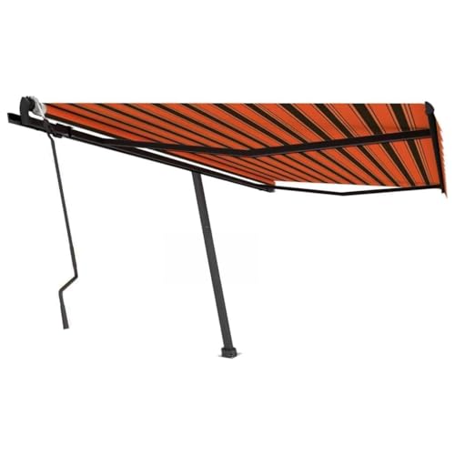 Standmarkise Manuell Einziehbar, Pulverbeschichtetes Aluminium, Sonnenschutz für Balkon, Freistehende Markise, Klemmmarkise Balkon, Sonnensegel Balkon, Orange/Braun, 450x300 cm Standmarkise Manuell Einziehbar, Pulverbeschichtetes Aluminium, Sonnenschutz für Balkon, Freistehende Markise, Klemmmarkise Balkon, Sonnensegel Balkon, Orange/Braun, 450x300 cm von HaoChrymec