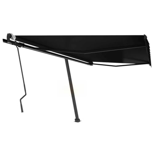 Standmarkise Manuell Einziehbar mit Pulverbeschichtetem Aluminiumrahmen, Sonnenschutz für Balkon, freistehende Markise, Klemmmarkise Balkon, Sonnensegel Balkon, Anthrazit, 400x300 cm Standmarkise Manuell Einziehbar mit Pulverbeschichtetem Aluminiumrahmen, Sonnenschutz für Balkon, freistehende Markise, Klemmmarkise Balkon, Sonnensegel Balkon, Anthrazit, 400x300 cm von HaoChrymec