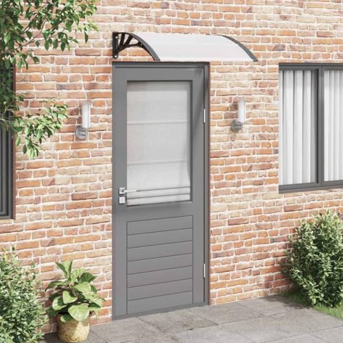 Türvordach Schwarz und Transparent aus Polycarbonat, Witterungsbeständig, Überdachung Haustür, Balkon Regenschutz, 100x75 cm Türvordach Schwarz und Transparent aus Polycarbonat, Witterungsbeständig, Überdachung Haustür, Balkon Regenschutz, 100x75 cm von HaoChrymec
