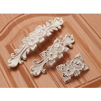 3.75" 5" Shabby Chic Kommode Pulls Milchige Schubladengriffe Weiß Gold Landhaus Küche Schrankgriffe Ziehen Antike Möbel Hardware U-143A von HaoDesign