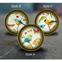 Birds&butterfly Schubladenknöpfe/ Handgemachte Vintage Bronze Kommode Knäufe Schrankknöpfe Pull/Kommode Pull/Möbelknäufe von HaoDesign