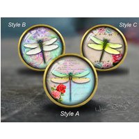 Blumen Schmetterling Schubladenknäufe/ Handgemachte Bronzeknäufe Möbelknäufe / von HaoDesign