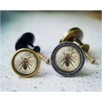 Einzigartiger Bienen Cabochon Knauf, Kommode Schubladenknopf, Möbel Möbelknauf, Möbelgriffgriffe, Möbelknauf, Kommode Knauf, Möbelknopf von HaoDesign