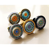 Kaleidoskop Knäufe/Schubladenknöpfe/Handgemachte Vintage Bronze Kommode Knäufe Knäufe/Kommode Pull/Möbelknöpfe von HaoDesign