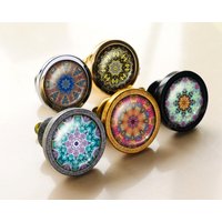 Kaleidoskop Knäufe/Schubladenknöpfe/Handgemachte Vintage Bronze Kommode Knäufe Knäufe/Kommode Pull/Möbelknöpfe von HaoDesign