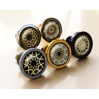 Kaleidoskop Knäufe/Schubladenknöpfe/Handgemachte Vintage Bronze Kommode Knäufe Knäufe/Kommode Pull/Möbelknöpfe von HaoDesign