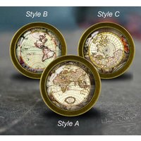 Karte Schubladenknäufe, Handgefertigte Vintage Bronze Knäufe, Möbelknäufe, Möbelknöpfe von HaoDesign
