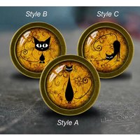 Katze - Schubladenknöpfe/Handgemachte Vintage Bronze Kommodenknöpfe Schrank Kommodenknäufe Möbelknäufe von HaoDesign