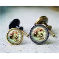 Totenkopf Cabochon Knauf, Kommode Schubladenknopf, Möbel Möbelknauf, Möbelgriffgriffe, Möbelknauf, Kommode Knauf, Möbelknauf von HaoDesign