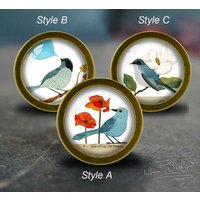 Vögel Schubladenknäufe/Handgemachte Vintage Bronze Knäufe Schrank Pull/Schrankknöpfe/Möbelknöpfe von HaoDesign