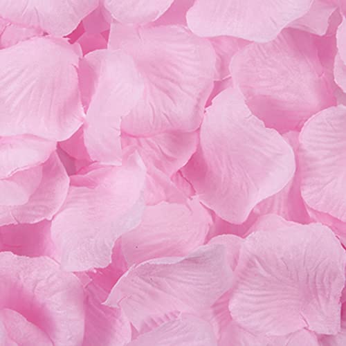 Haobase 2000 Stück Rosenblätter künstliche Rosenblätter für Valentinstag, Antrag, Hochzeit, Tischdekoration (hellrosa) von Haobase