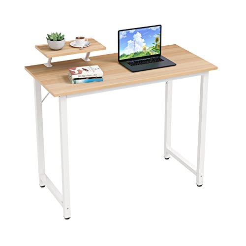 HaodaCulture Schreibtisch Computertisch,PC Laptoptisch mit Bedienfeld Studie Tisch Arbeitstisch Bürotisch Arbeitszimmer Schreibtisch Officetisch (Stil 2, 80 * 40 * 75cm) von HaodaCulture