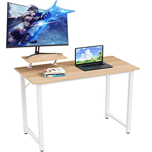 Schreibtisch Arbeitstisch Computertisch,PC Laptoptisch mit Bedienfeld Laptop Computertisch Eckschreibtisch Arbeitstisch Bürotisch Konferenztisch für Zuhause,Büro,Belastung 150kg (80 x 40 x 75cm) von HaodaCulture