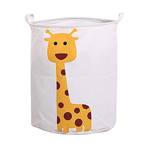 Haodou Wasserdichte Wäschekorb Cartoon Tiere Kleidung Lagerung Körbe Hause Dekoration Lagerung Barrel Kinder Spielzeug Organizer Korb (Giraffe) von Haodou