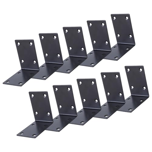 10pcs Stahl L Klammern Hochleistungs Eckstütze 90 Grad Stahl L Klammern Einfache Installation Für Holzregal Holzregalstütze von Haodream
